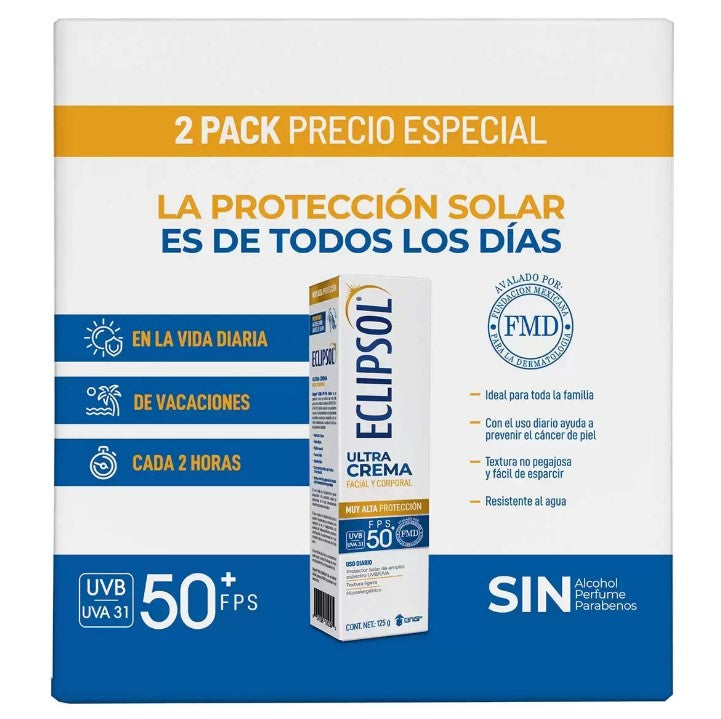 Eclipsol Bloqueador Solar FPS 50+ 2 pzas