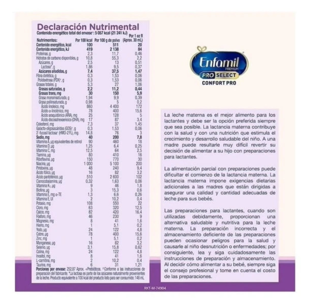 Enfamil Premium Pro Select Confort Pro Infant Formula Powder, 0-12 Months, Reduced Lactose, Partially Hydrolyzed Protein, MFGM + DHA, 1.1 kg (2.42 lb) Can – Imported from Mexico