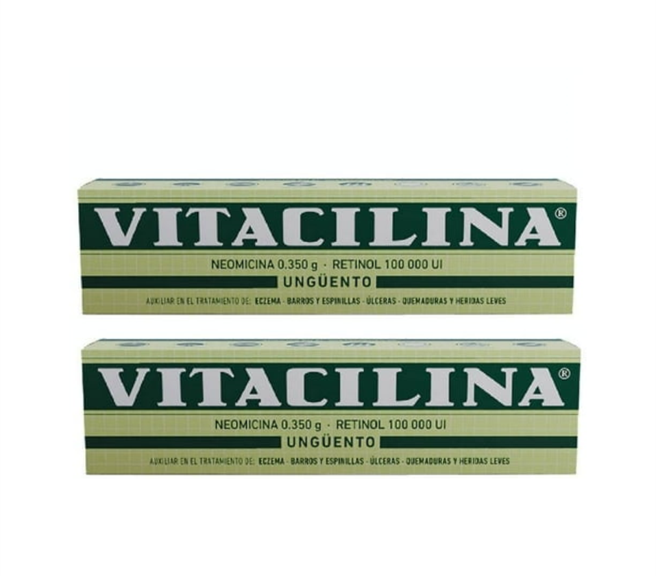 2 Pack Ungüento Vitacilina neomicina y retinol 28 g