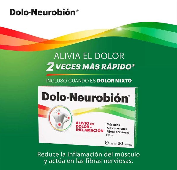 Dolo Neurobión 50mg 2 Cajas de 20 Tabletas c/u