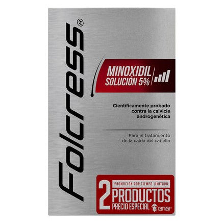 X2 Solución Folcress Minoxidil 5% 60 ml