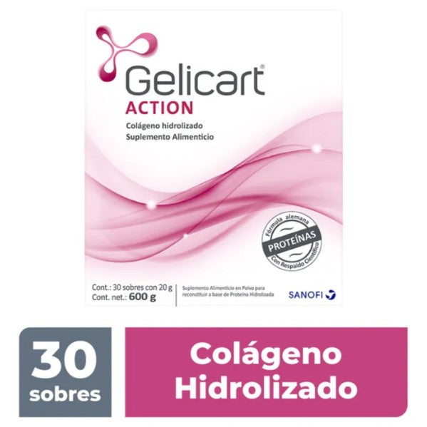 Gelicart Action suplemento alimenticio 30 sobres 20 mg